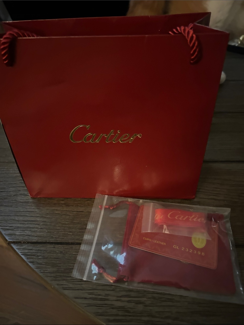Cartier Red Hoop Nail Stule Earings Gold